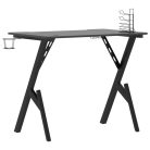 Fekete Y-lábú gamer asztal 90 x 60 x 75 cm