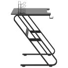 Fekete ZZ-lábú gamer asztal 90 x 60 x 75 cm