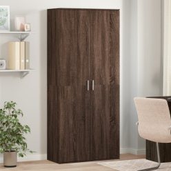   Barna tölgy színű szerelt fa magasszekrény 80 x 35 x 180 cm