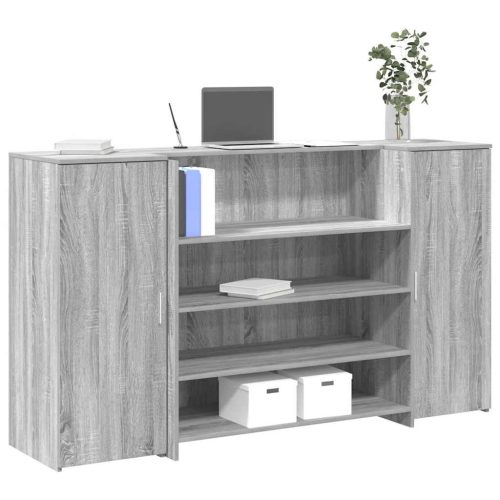 Recepciós pult szürke sonoma 180x50x103,5 cm szerelt fa