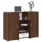 Recepciós pult barna tölgyszínű 135x50x103,5 cm szerelt fa