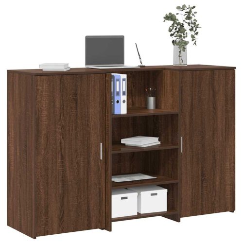 Recepciós pult barna tölgy 155x50x103,5 cm szerelt fa
