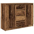 Antik fa szerelt fa tálalószekrény fiókos 100,5x35x76 cm