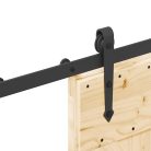 Tömör fenyőfa tolóajtó fémszerelékszettel 70 x 210 cm