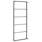 Fekete acél törölközőtartó 45 x 10 x 115 cm