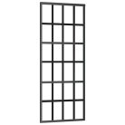 Fekete ESG üveg tolóajtó fémszerelvény-szettel 76x205 cm