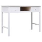 Fehér tömör császárfa íróasztal 108 x 45 x 76 cm