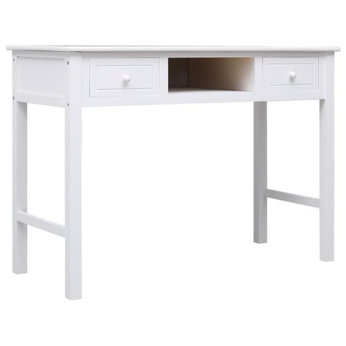 Fehér tömör császárfa íróasztal 108 x 45 x 76 cm
