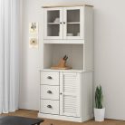 VIGO fehér tömör fenyőfa komód felső 78x30x100 cm