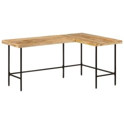 Íróasztal 165x110x77 cm tömörfa mangó és vas