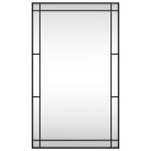 Fekete téglalap alakú vas fali tükör 60 x 100 cm