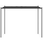 Antracitszürke szövet és acél pavilon 3x3 m 180 g/m²