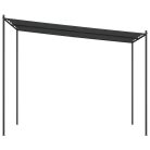 Antracitszürke szövet és acél pavilon 3x3 m 180 g/m²