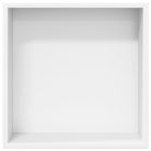 Matt fehér rozsdamentes acél zuhanypolc 32 x 32 x 9 cm