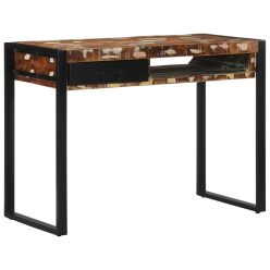   Íróasztal többszínű 100x50x75 cm tömörfa, újrahasznosított fa