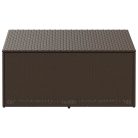 Barna polyrattan kerti tárolóláda 110x50x58 cm