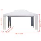Fehér pavilon 3 x 4 m