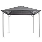 Antracitszürke pavilon alumínium tetővel 3 x 3 m