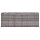 Szürke polyrattan kerti tárolóláda 150 x 50 x 60 cm