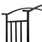 Fekete vas kerti boltív paddal 128 x 50 x 207 cm
