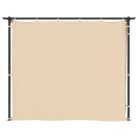 Krémszínű acél pavilon függönyökkel 3 x 3 m