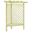 Impregnált fenyőfa kerti sarokpergola 130 x 130 x 197 cm