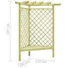 Impregnált fenyőfa kerti sarokpergola 130 x 130 x 197 cm