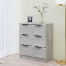 Betonszürke szerelt fa tálalóasztal 60 x 30 x 70 cm