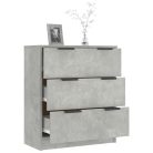Betonszürke szerelt fa tálalóasztal 60 x 30 x 70 cm