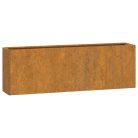 2 db rozsda színű corten acél fali növénytartó 53 x 10 x 17 cm