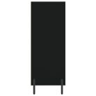 Fekete szerelt fa polcos szekrény 69,5 x 32,5 x 90 cm