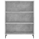 Betonszürke szerelt fa polcos szekrény 69,5 x 32,5 x 90 cm