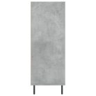 Betonszürke szerelt fa polcos szekrény 69,5 x 32,5 x 90 cm