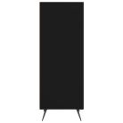 Fekete szerelt fa polcos szekrény 34,5 x 32,5 x 90 cm