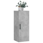 Betonszürke fali szekrény 34,5 x 34 x 90 cm