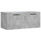Betonszürke szerelt fa faliszekrény 80 x 36,5 x 35 cm