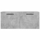 Betonszürke szerelt fa faliszekrény 80 x 36,5 x 35 cm