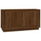 Barna tölgyszínű szerelt fa tálalószekrény 102x35x55 cm