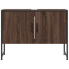 Barna tölgy szerelt fa fürdőszobai mosdószekrény 80x33x60 cm