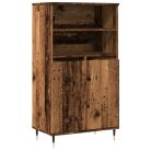 Antik fa színű szerelt fa magasszekrény 60 x 36 x 110 cm