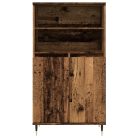 Antik fa színű szerelt fa magasszekrény 60 x 36 x 110 cm