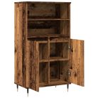 Antik fa színű szerelt fa magasszekrény 60 x 36 x 110 cm