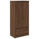 Barna tölgy szerelt fa szekrény fiókkal 55,5x34x119,5 cm