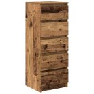 Antik fa szerelt fa tálalószekrény fiókos 37,5x35x99 cm