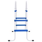 Kék és fehér acél medencelétra 84 cm