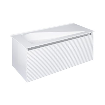 TMP TROYA100 fali fürdőszobabútor - Akrivit öntött műmárvány mosdóval - 100 x 48,5 cm