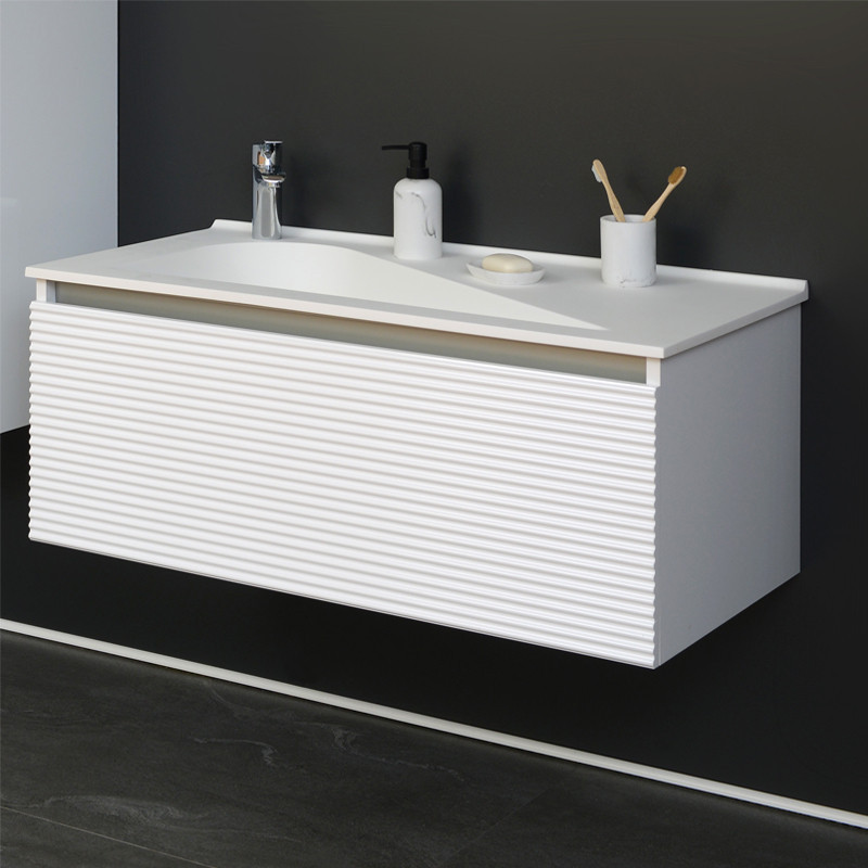 TMP TROYA100 fali fürdőszobabútor - Akrivit öntött műmárvány mosdóval - 100 x 48,5 cm - Image 8