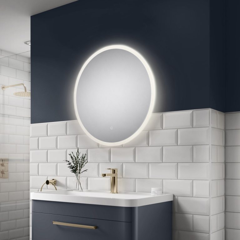 TMP LUX Touch fürdőszobai tükör - KEREK - LED világítással - érintő kapcsolóval - Ø 80 cm - Image 2