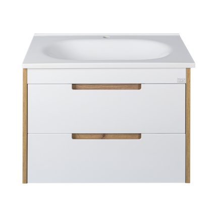 TMP GOLDY 75 fali fürdőszobabútor - öntött műmárvány mosdóval - 75 x 50 x 51 cm