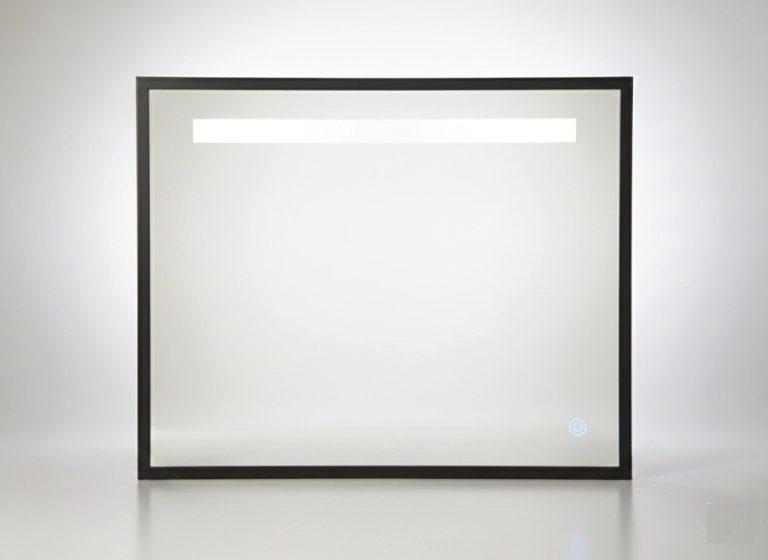 TMP IRON fürdőszobai tükör - FEKETE keret - szögletes - LED világítással - 100 cm - Image 2